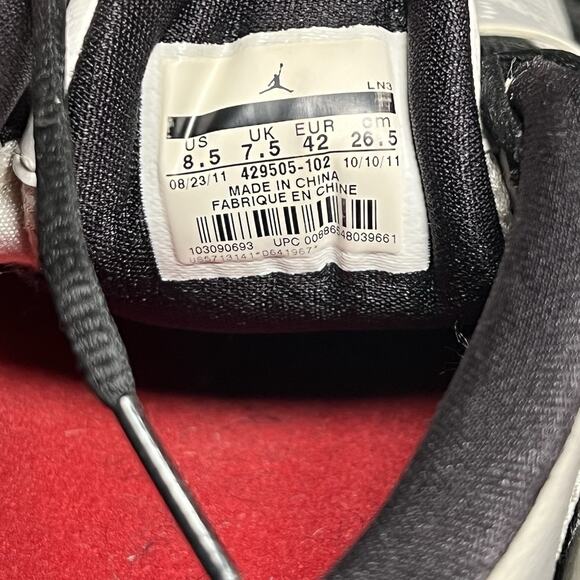 2011 Nike Air Jordan BCT Size 8.5 - White Black - 429505 102 - Picture 5 of 7